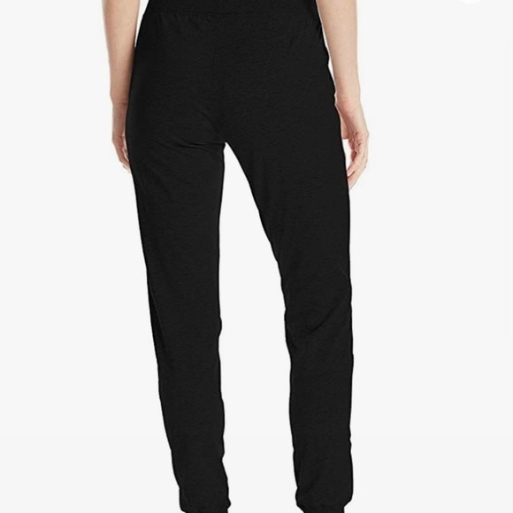 Champion Logo Embroidered Joggers Sweatpants Legging Lounge Sport Athletic Black - Picture 5 of 7